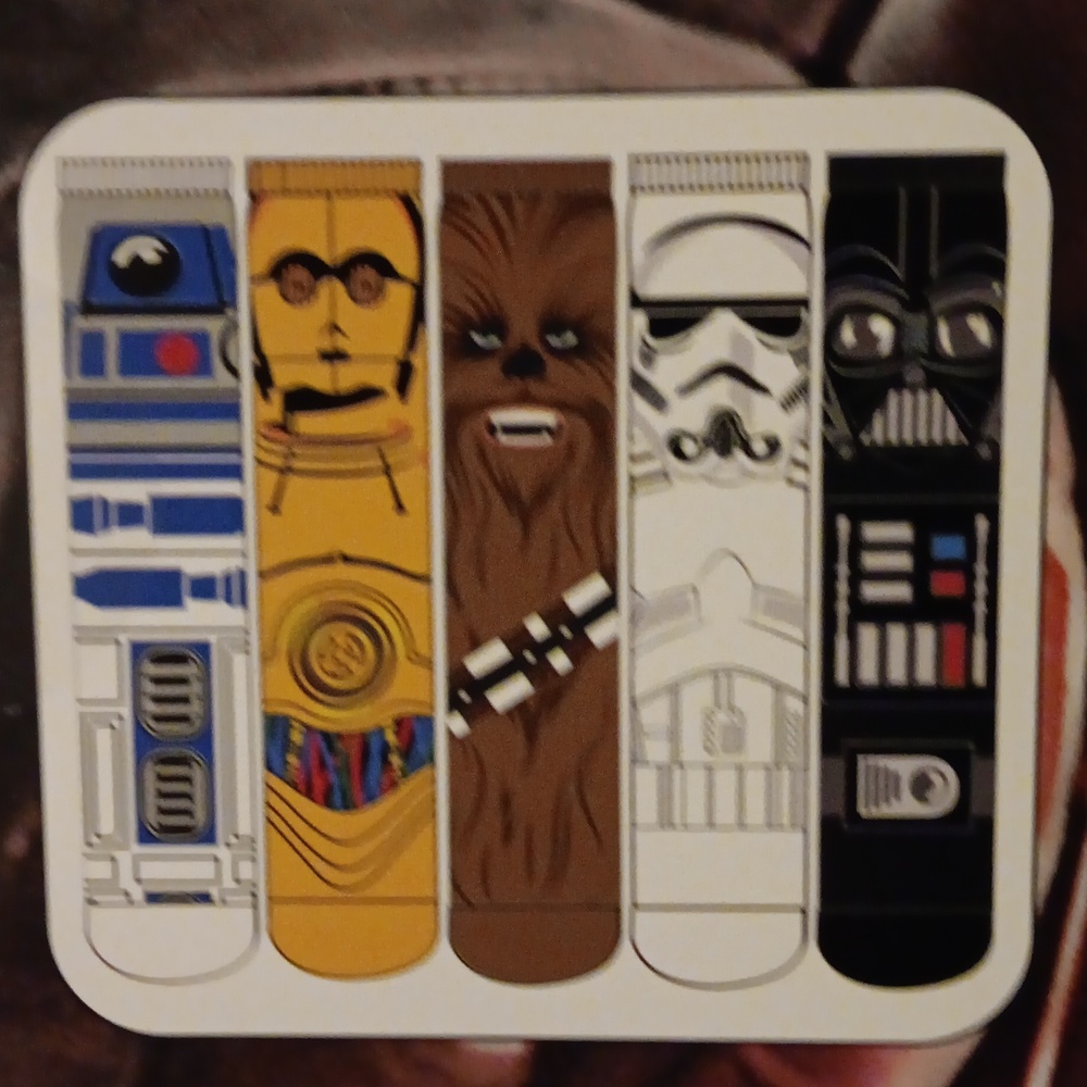 STAR WARS CHARACTER CREW SOCKS SET - BLACK, WHITE, BROWN, YELLOW, BLUE - Picture 2 of 3